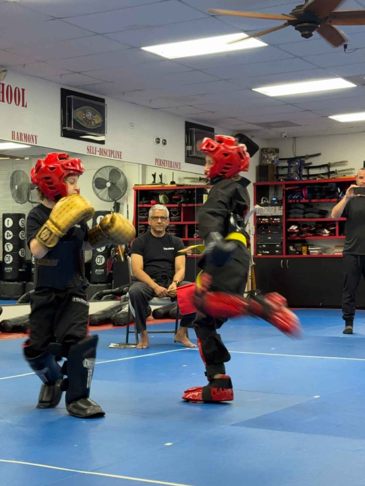 kids martial arts benefits demonstration with young students